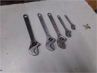 5 Cresent wrenches