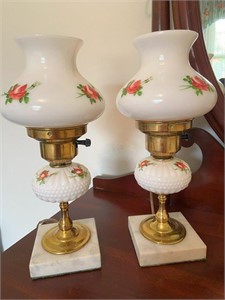 Pair of Floral Lamps
