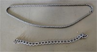 Necklace and bracelet ( Sterling )