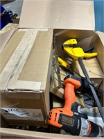 Large box of power tools & home improvement items