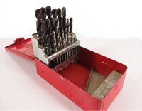 Drill Bits in Metal Container Box