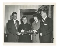 JOHN F. KENNEDY, Photo with Jackie & Congressman