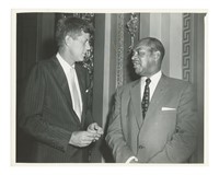 JOHN F. KENNEDY, Photo with Supporter