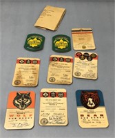 Vintage Boy Scout patches & cards