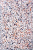 Jackson Pollock Style Abstract Oil on Canvas