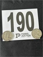 (2) Franklin Silver 1/2 Dollars(CASH ONLY)