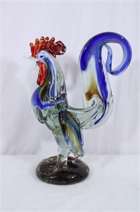 Hand Blown Art Glass Rooster