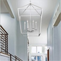 6-Light Foyer Pendant in a Polished Nickel