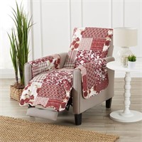 Patchwork Scalloped Printed Recliner Slipcover