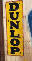 Original enamel Dunlop vertical sign approx 6 x 2