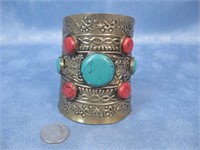 Metal & Stone Southwestern Cuff Bracelet