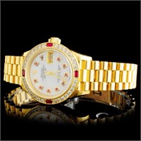 18K YG Diamond Rolex DateJust 26MM Watch