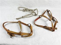 Leather horse bridles