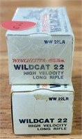 2 50 CT BOXES WINCHESTER WILD CAT .22 CARTRIDGES