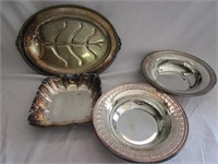 Silverplate Platter,Bowls