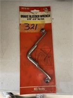 Brake bleeder wrench