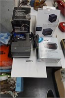 Polaroid Sun600 camera & 2-clock radios