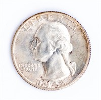 Coin 1942-S Washington Quarter Gem BU