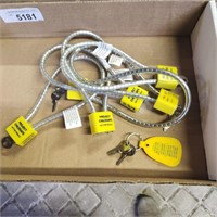 Gun Cable Locks w/ Keys - Lot of 5