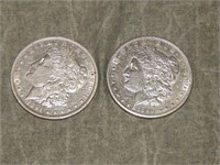 1890 S & 1891 O Morgan 90% SILVER Dollars Nice
