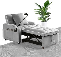 Rovibek 3 in 1 Convertible Sleeper Sofa Bed  Grey