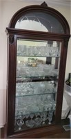 Lighted China Curio Cabinet & ALL Contents