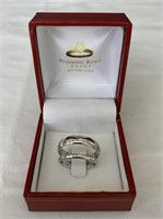 Two 14k white gold rings 4.4 grams (pb)