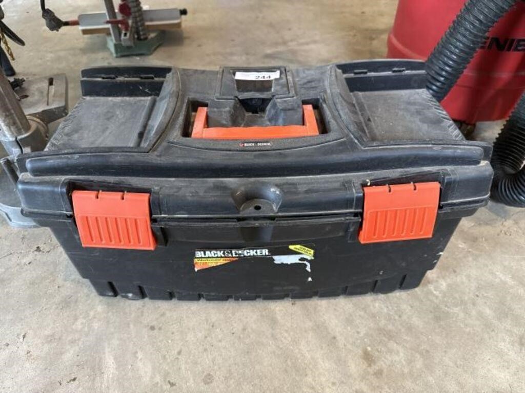 Black and decker toolbox and contents