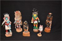6pcs Hopi Indian Kachina Dolls