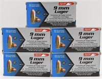 250 Rounds Of Aguila 9mm Luger Ammunition