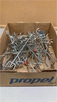 FLAT OF PEG BOARD HOOKS