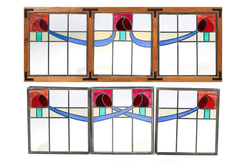 ART NOUVEAU STAINED GLASS WINDOWS