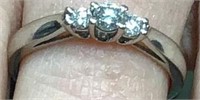 14 K White Gold Diamond Ring