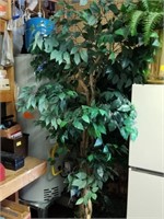 7' ARTIFICAL FICUS TREE, FURNS AND OTHER