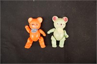 Lot of 2 Celluloid Jointed Bears