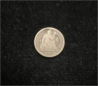 1861 Seated Liberty Half Dime