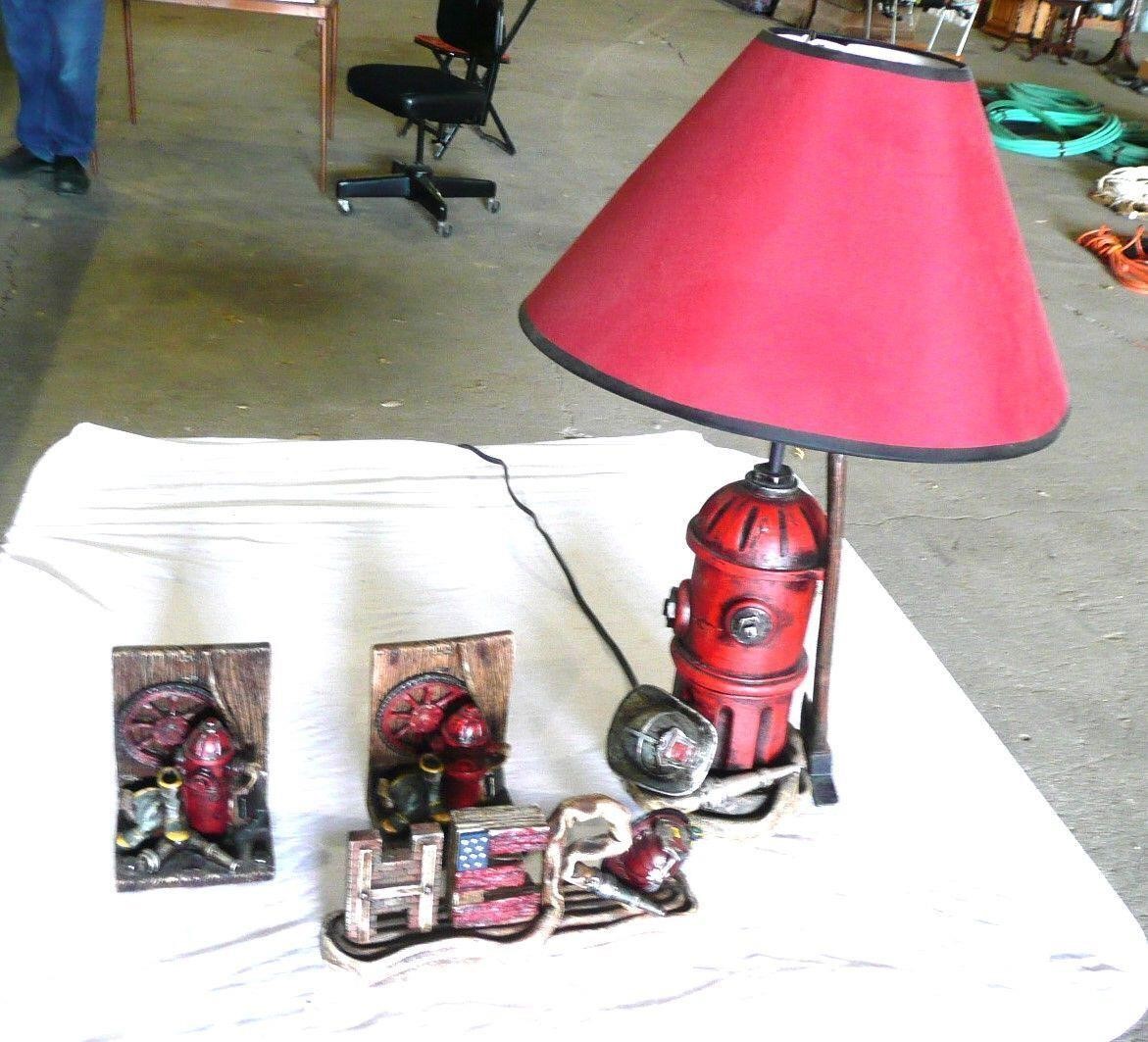 Fire Hydrant Lamp and plaques