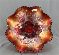 Chrysanthemum ruffled bowl - red