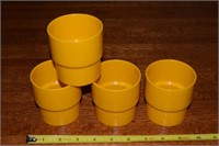 Vintage Sarvis Finland yellow melamine cups
