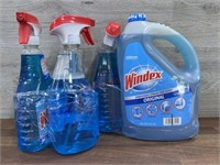 1 gallon windex & 4 windex bottles