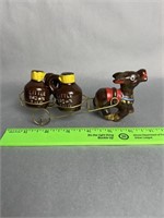 Donkey Cart Salt and Pepper Shaker