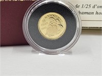 2013 1/25 oz Gold Royal Canadian Coin