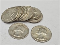 10- 1964 Washington Silver Quarter Coins