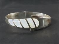 Mother-of-pearl  sterling bracelet