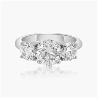 14K WHITE GOLD 4.00CT WHITE DIAMOND RING