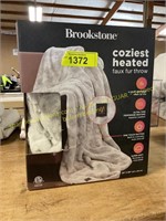 Brookstone Cozy Heated Faux Fur Throw