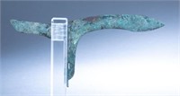 Chinese Warring States bronze Ge dagger axe.