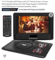 11.5" Portable DVD Player with 9.5" Swivel Screen
