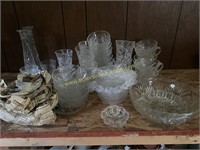 Group of presscut glassware