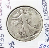 1935-S WALKING LIBERTY HALF DOLLAR